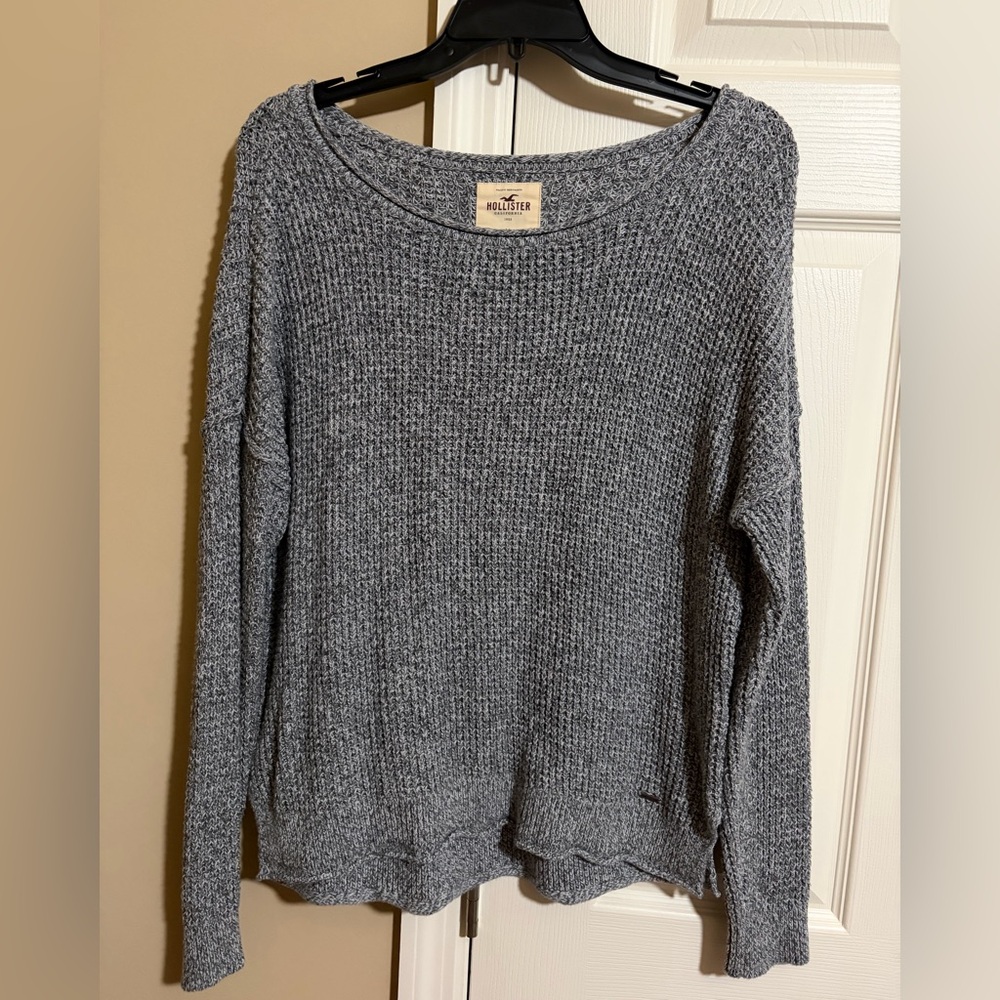 Hollister Women's Charcoal Knit Sweater